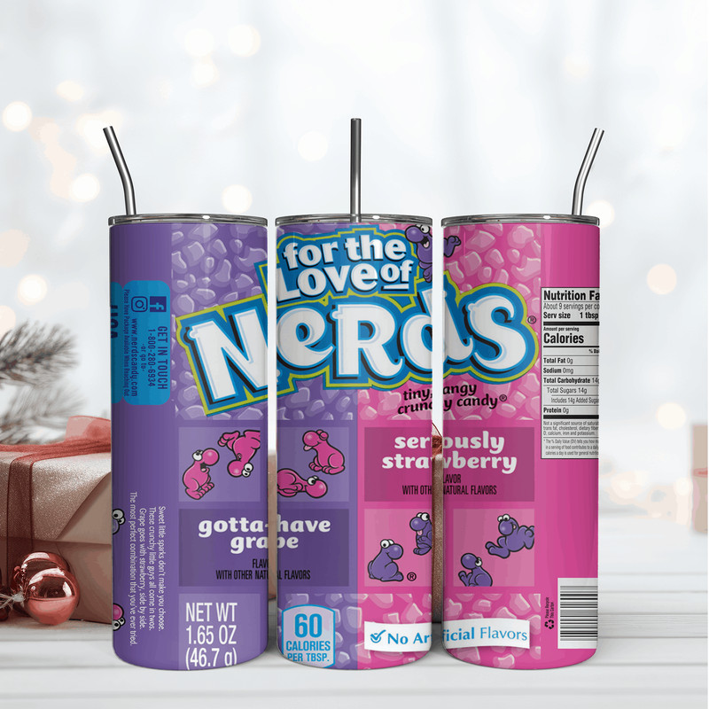 Love Of Nerds 20Oz Tumbler Wrap Sublimation Design, 20OZ Tumbler Wrap Design.png