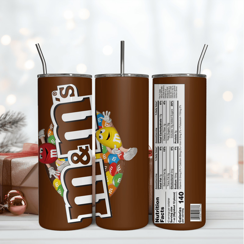 M and M Candy 20Oz Tumbler Wrap Sublimation Design, 20OZ Tumbler Wrap Design.png