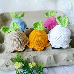 Easter egg hat crochet pattern PDF Crochet egg flowers Easter decor