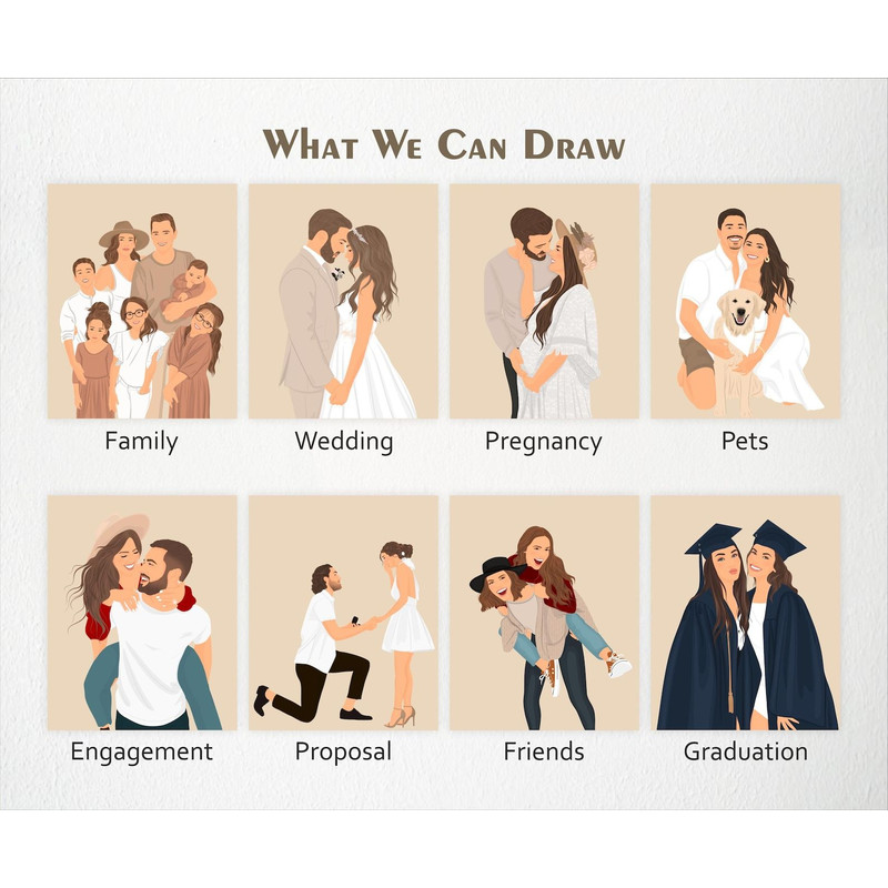 Faceless Portrait Custom Illustration Personalised Photo Photo Illustration Personalised Portrait B 0