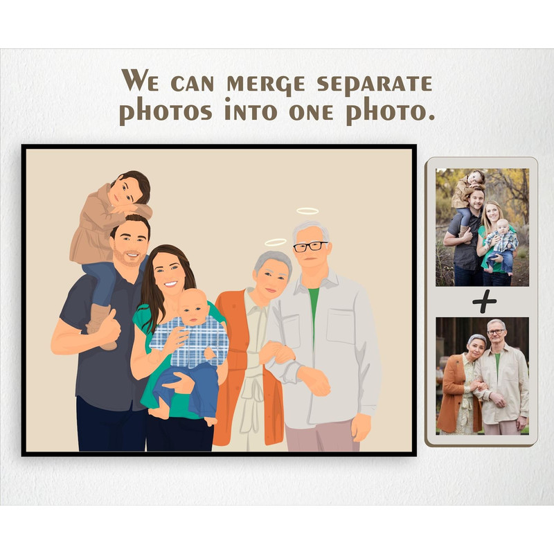 Faceless Portrait Custom Illustration Personalised Photo Photo Illustration Personalised Portrait B 1