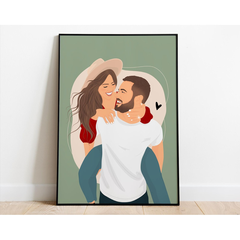 Faceless Portrait Custom Illustration Personalised Photo Photo Illustration Personalised Portrait B 4