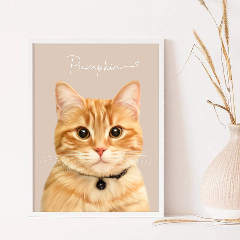 Custom Pet Portrait Pet Portrait From Photo Dog Portrait Custom Dog Portrait Cat Portrait Cat Mom G 1