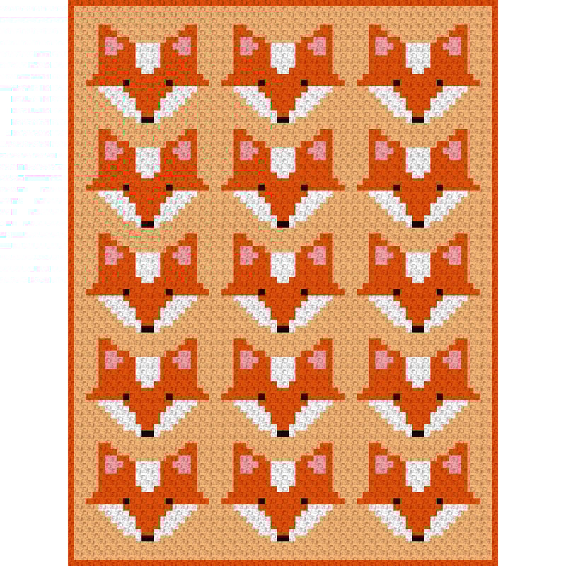 2. Fox Pattern throw crochet pattern