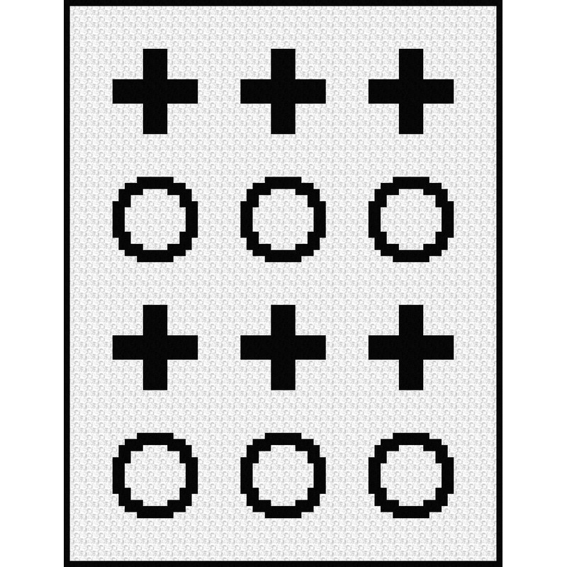 2. Noughts and crosses throw crochet pattern