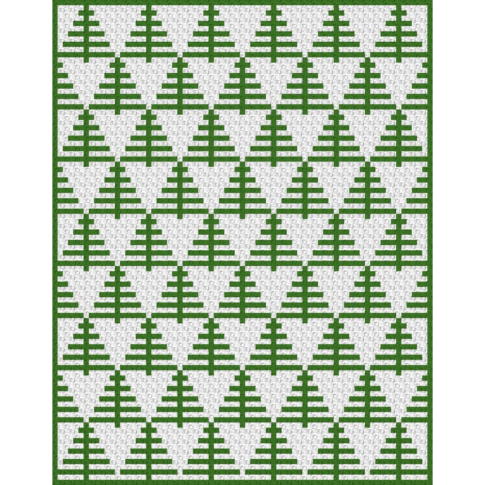 2. Christmas Trees throw crochet pattern