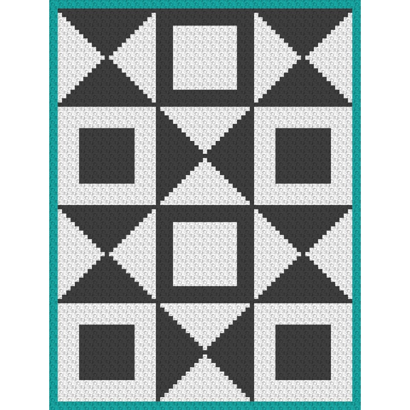 Geometry throw crochet pattern