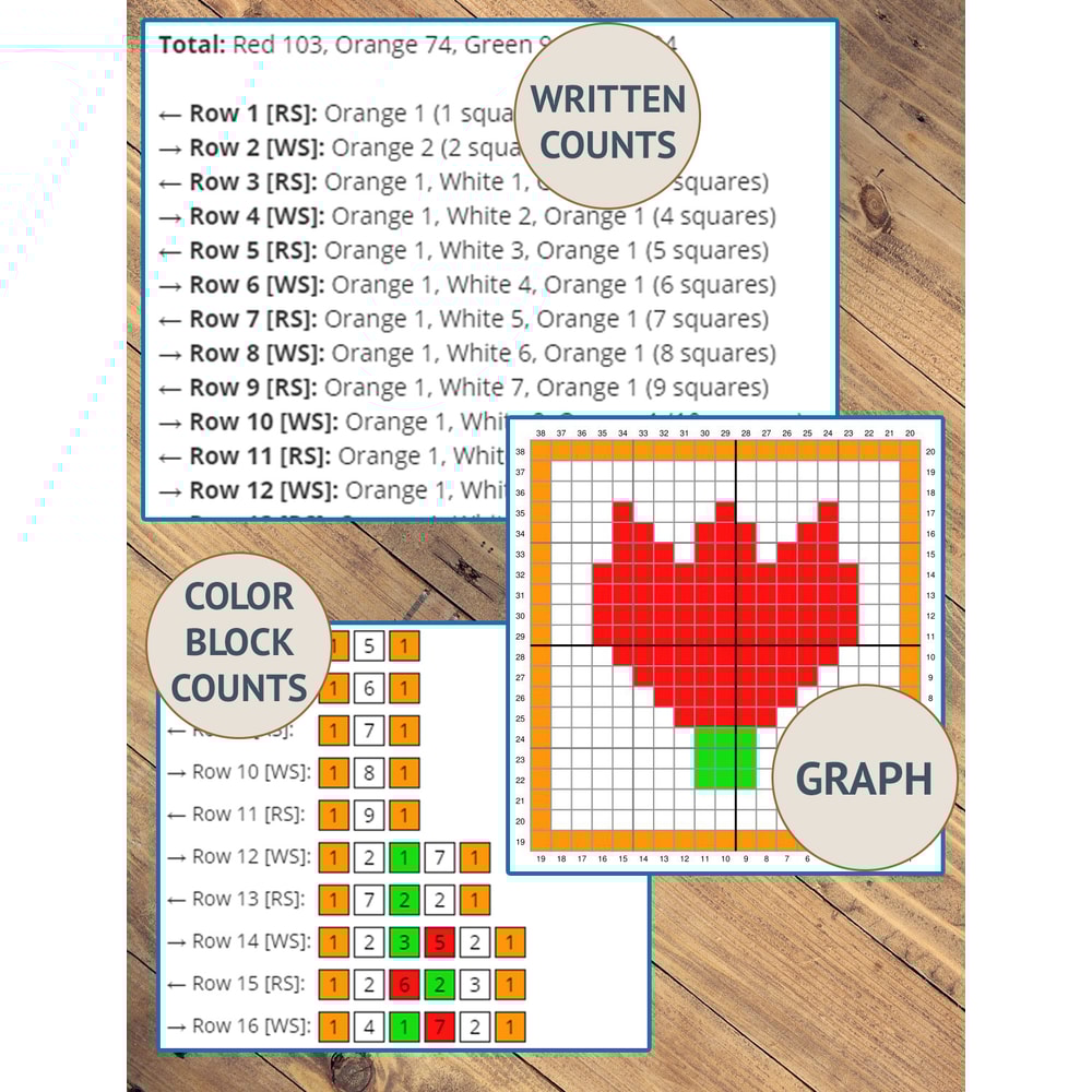 Written Crochet Pattern and Graph
