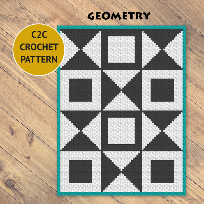 Geometry crochet blanket pattern