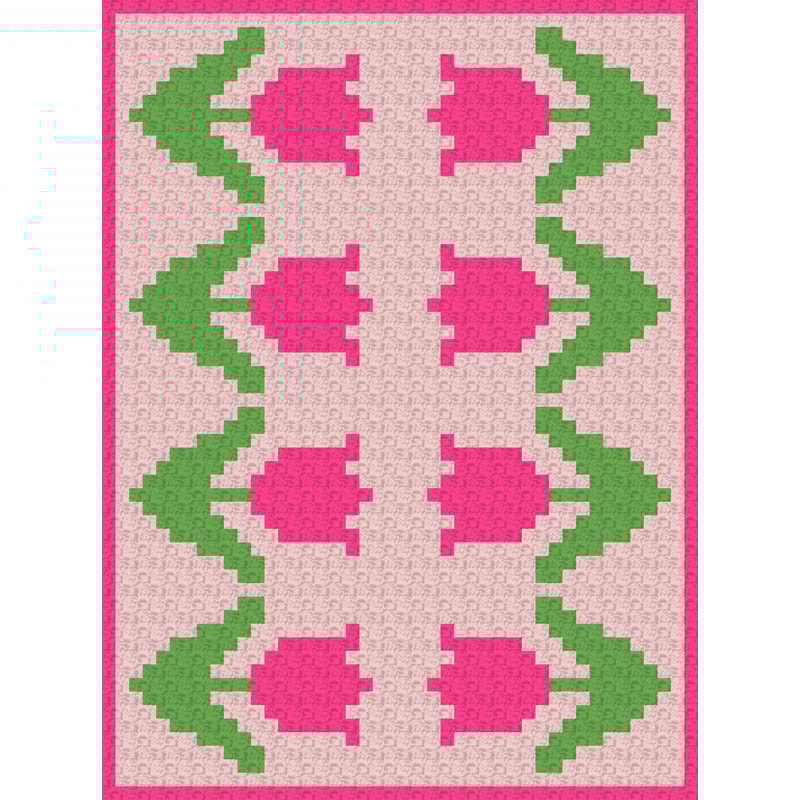 Baby Tulips throw crochet pattern