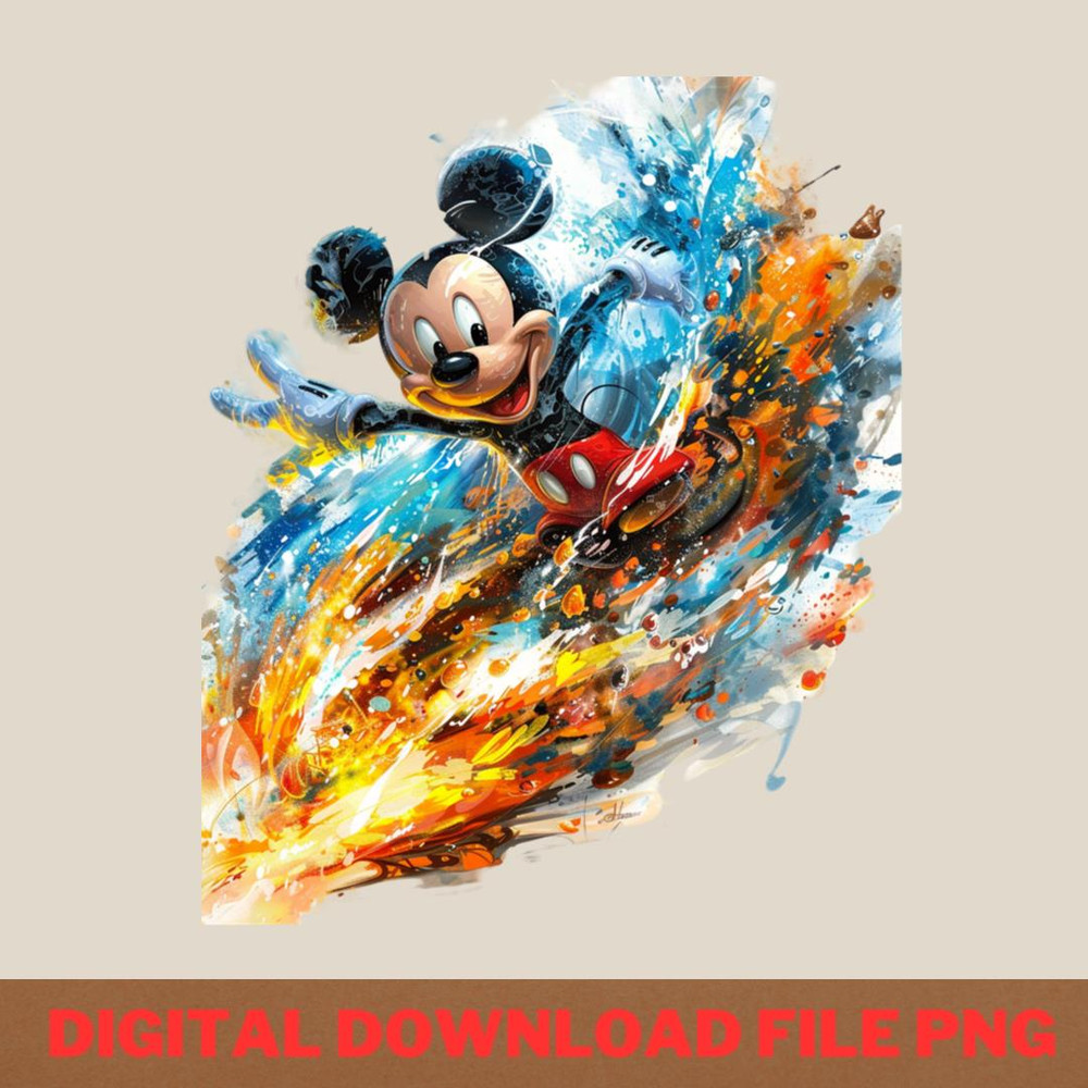 Mickey Mouse Artistry Showcase PNG, Mickey Mouse PNG, Mickey Mouse Digital Png Files.jpg