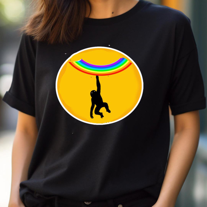 Monkey Hanging In Rainbow - In Rainbow Gleam PNG, In Rainbow PNG.jpg