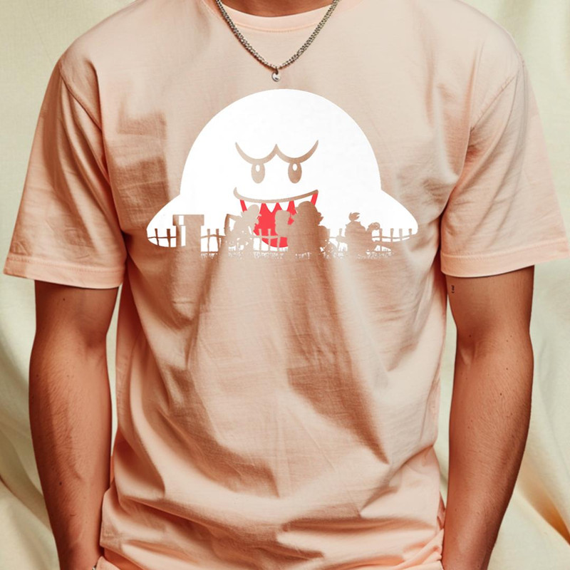 Super Mario Boo Trick Or Treat Halloween Silhouette Premium T-Shirt 415_T-Shirt_File PNG.jpg