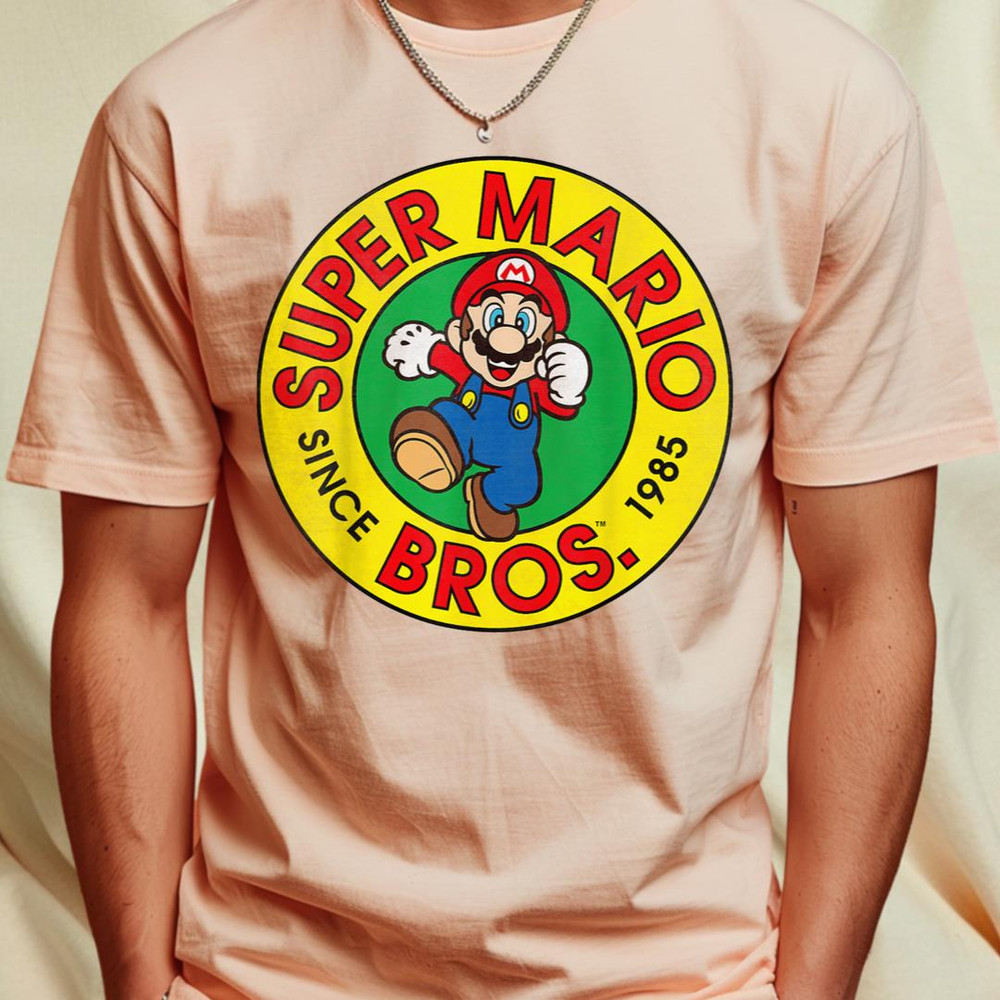 Super Mario Bros Since 1985 Badge Graphic T-Shirt T-Shirt 289_T-Shirt_File PNG.jpg