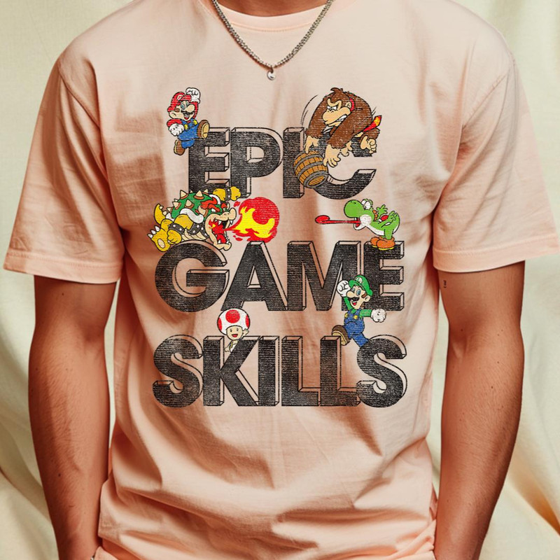 Super Mario Epic Game Skills Character Collage T-Shirt 435_T-Shirt_File PNG.jpg