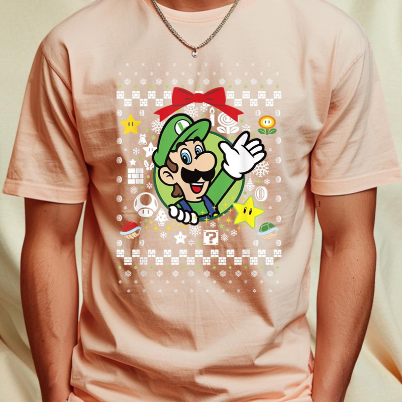 Super Mario Luigi Classic Ugly Christmas Graphic T-Shirt T-Shirt 372_T-Shirt_File PNG.jpg
