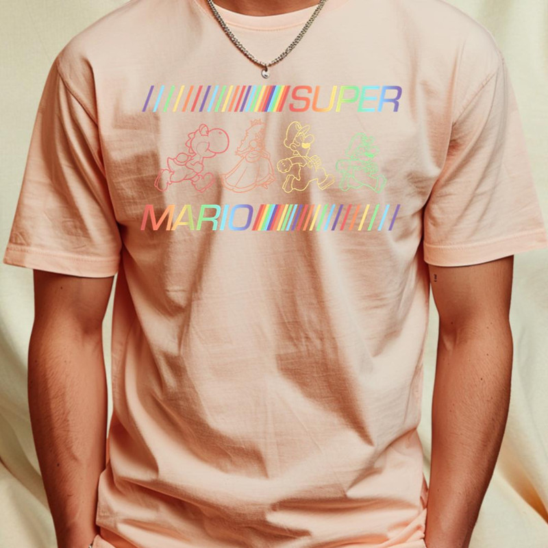 Super Mario Pride Group Run Rainbow Gradient T-Shirt 305_T-Shirt_File PNG.jpg