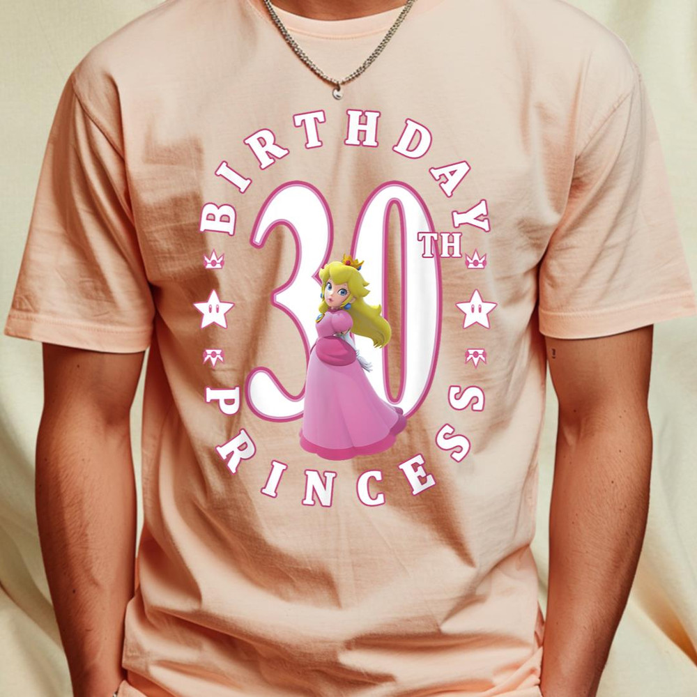 Super Mario Princess Peach 30th Birthday Princess Portrait T-Shirt 416_T-Shirt_File PNG.jpg