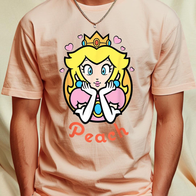 Super Mario Princess Peach Circle Portrait Logo T-Shirt 178_T-Shirt_File PNG.jpg