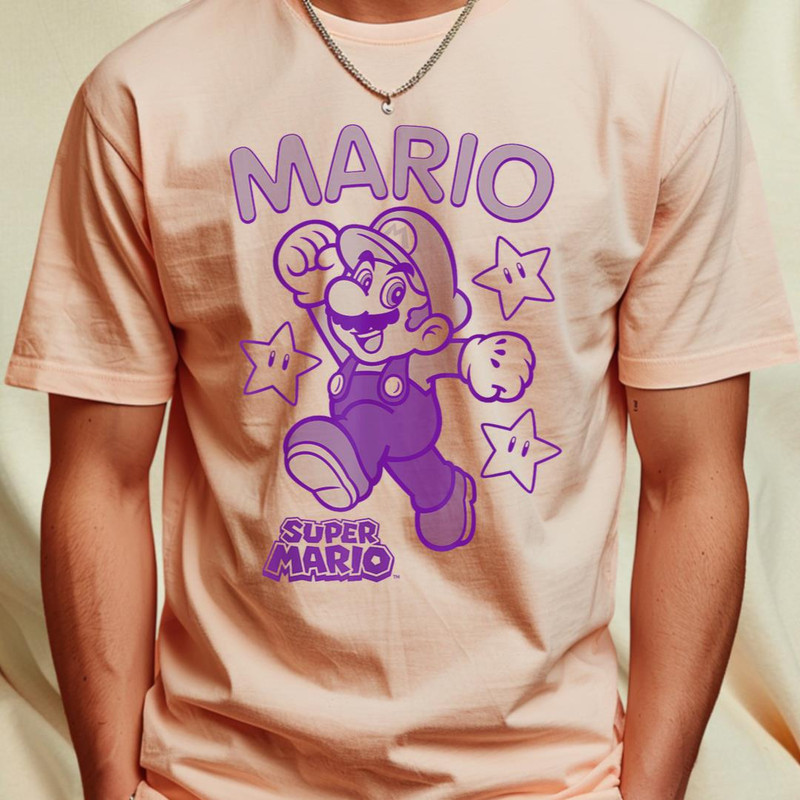 Super Mario Purple Mario Outlines Star Poster T-Shirt 303_T-Shirt_File PNG.jpg
