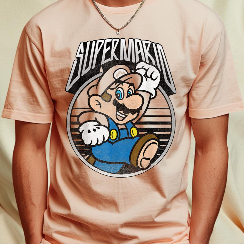 Super Mario Retro Circle Logo Jump Graphic T-Shirt T-Shirt 304_T-Shirt_File PNG.jpg