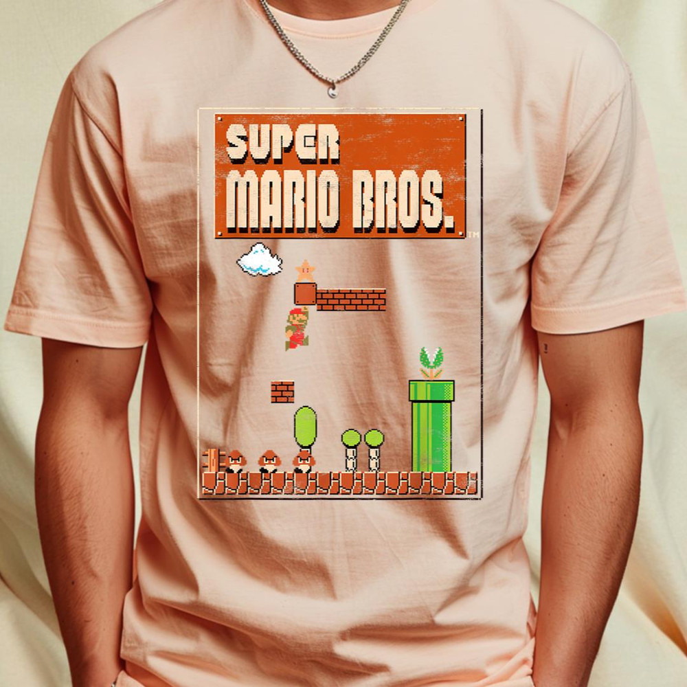 Super Mario Retro Distressed Box Art Style Graphic T-Shirt T-Shirt 335_T-Shirt_File PNG.jpg