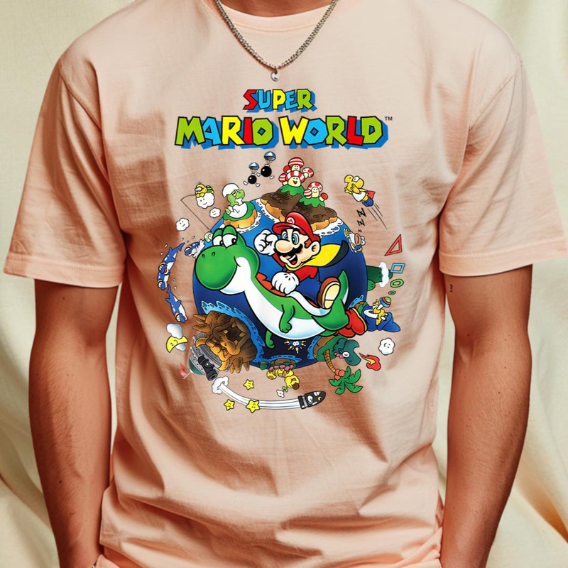 Super Mario World Yoshi & Mario Around The World T-Shirt 147_T-Shirt_File PNG.jpg