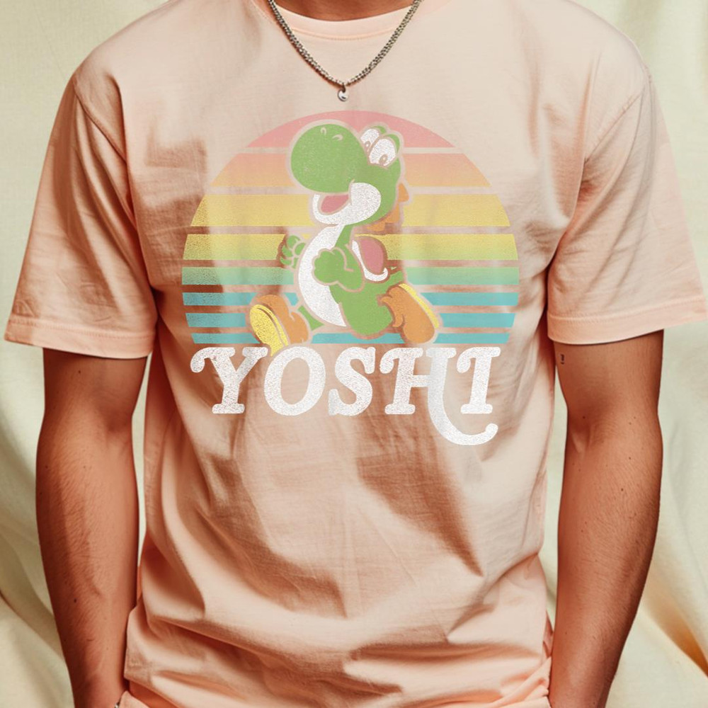 Super Mario Yoshi Retro Line Run Portrait T-Shirt 142_T-Shirt_File PNG.jpg