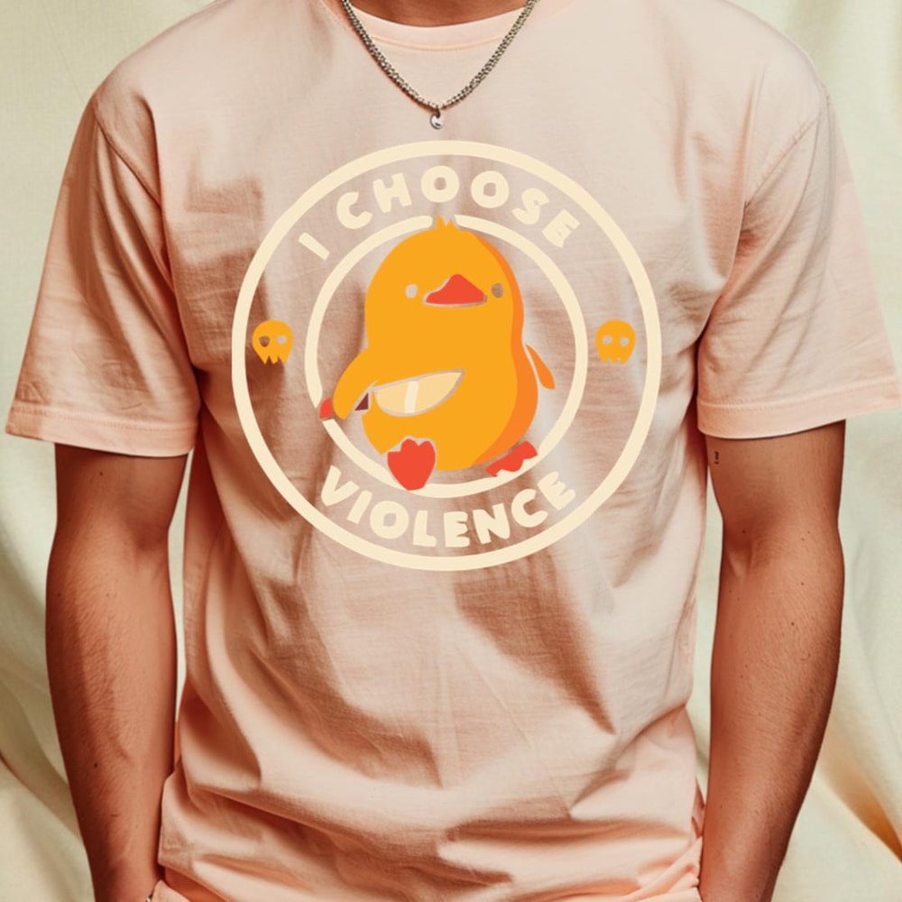 I choose Violence Funny Duck-Yellow T-Shirt_T-Shirt_File PNG.jpg