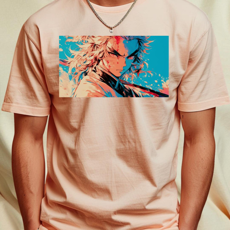 Flame Demon Hunter Blue and Red T-Shirt_T-Shirt_File PNG.jpg