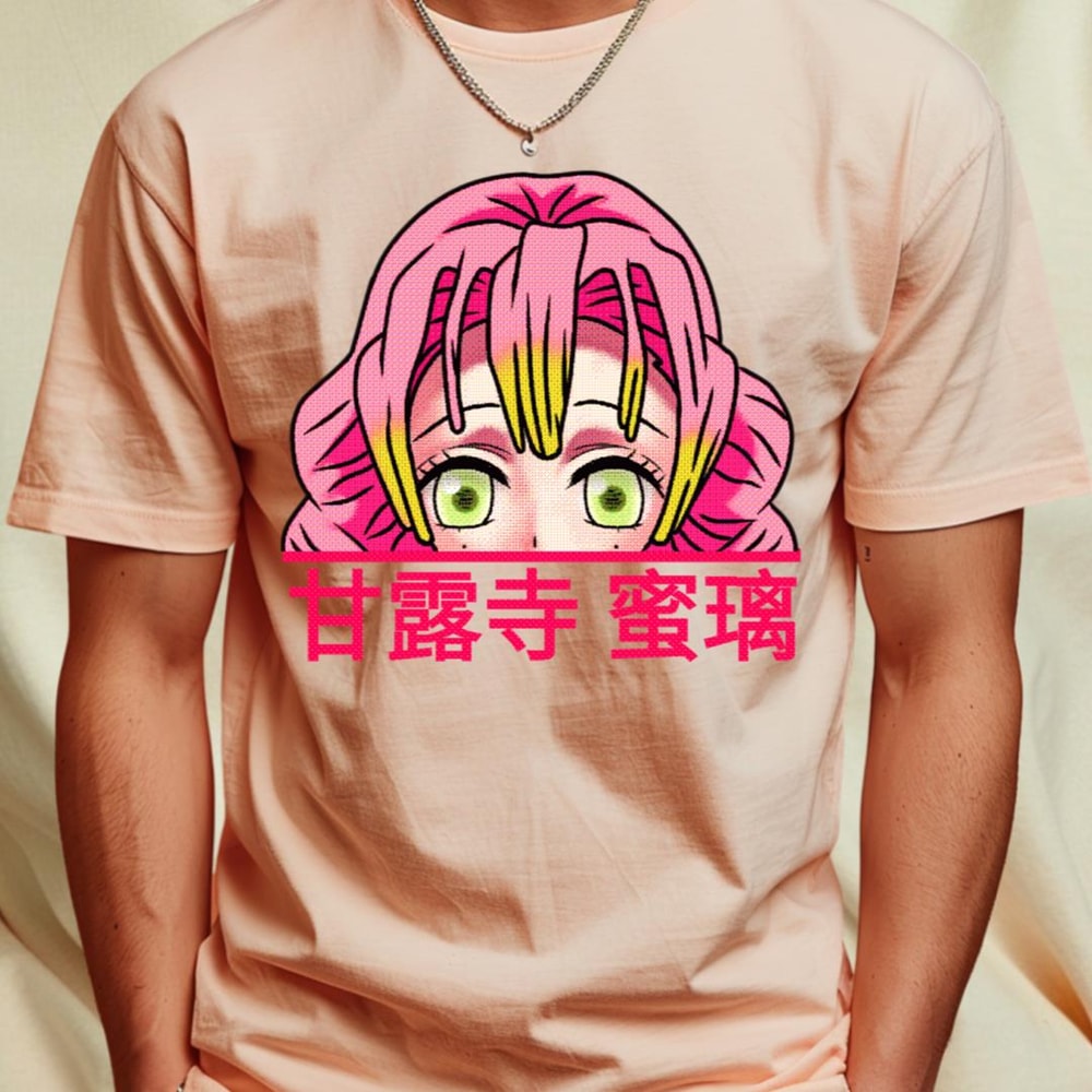 Mitsuri kanroji+ Retro Style T-Shirt_T-Shirt_File PNG.jpg
