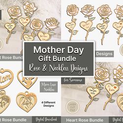 Mother's Day Flower Token SVG & Laser Cut File: A Heartfelt Gift for Mama's Special Day! GlowForge