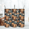 Highland Cow Flower Design 20oz Tumbler Seamless Png.png
