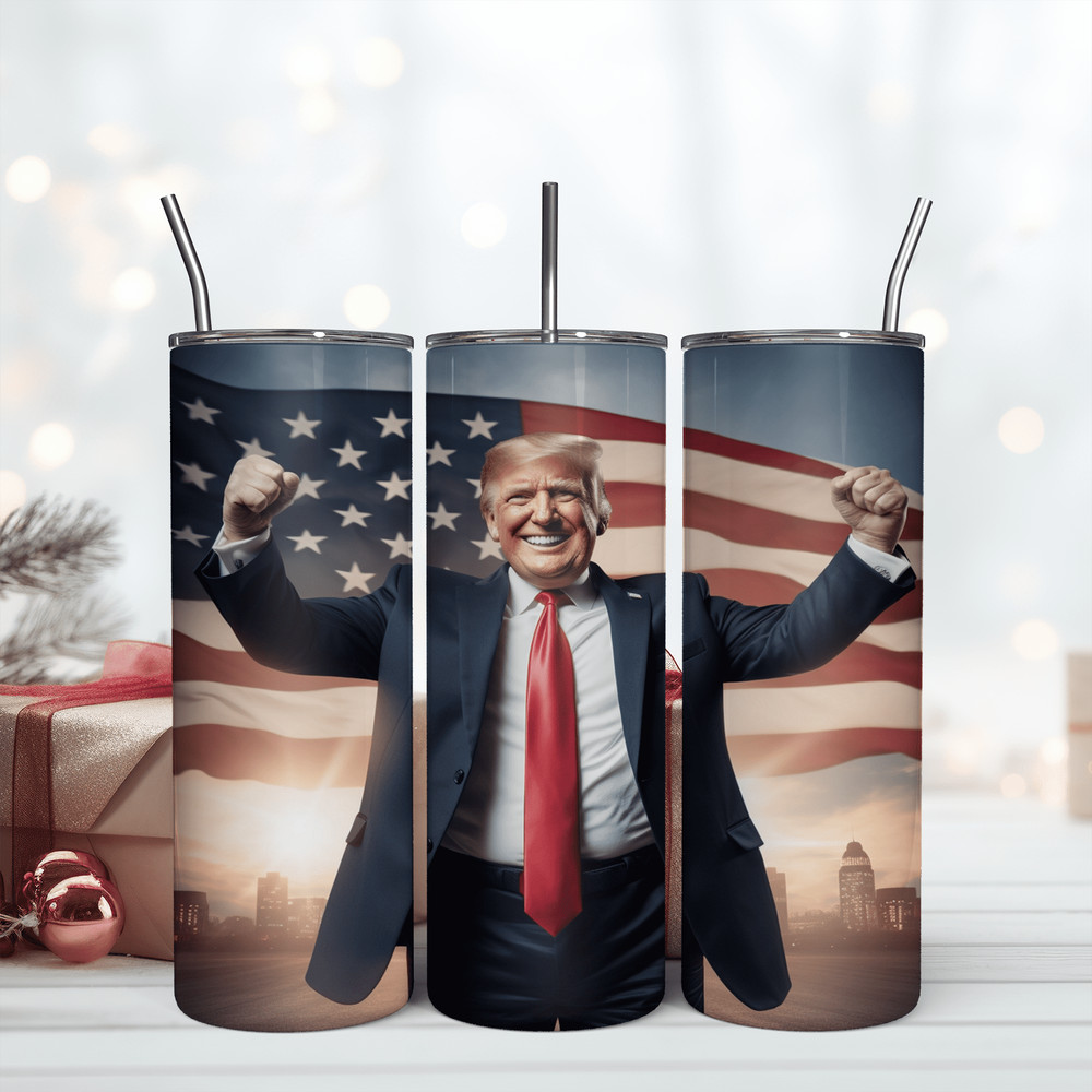 Trump Mug Shot 20oz Skinny Tumbler Png.png