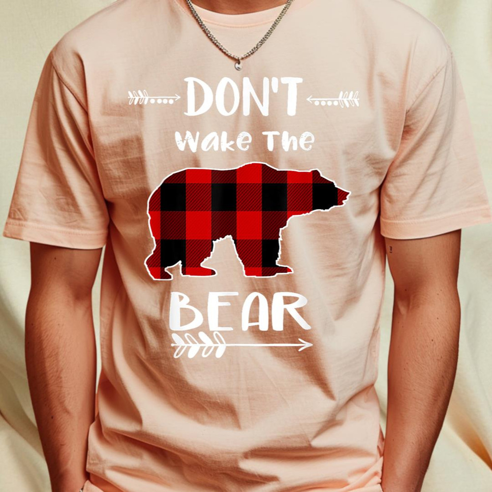Don't Wake The Bear Black & Red Buffalo Plaid Bear T-Shirt 284.png PNG, Care Bears PNG, Care Bears Digital Png Files_T-Shirt_File PNG.jpg