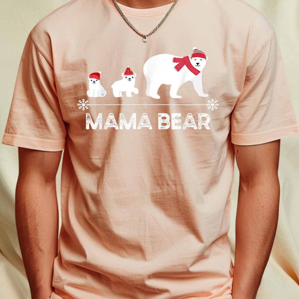 Mama Bear Gift - Polar Bear Christmas Mama Bear with 2 Cubs T-Shirt 393.png PNG, Care Bears PNG, Care Bears Digital Png Files_T-Shirt_File PNG.jpg