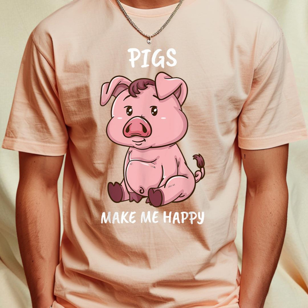 Pigs Make Me Happy Farmer Swine Pig Women Cute Pig T-Shirt 255_T-Shirt_File PNG.jpg