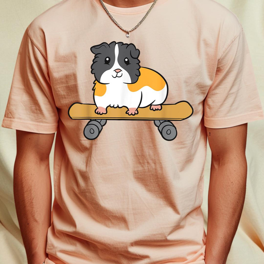 Skateboarding Guinea Pig Cute Skater Guinea Pig T-Shirt 447_T-Shirt_File PNG.jpg