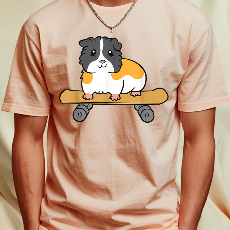 Skateboarding Guinea Pig Cute Skater Guinea Pig T-Shirt 447_T-Shirt_File PNG.jpg
