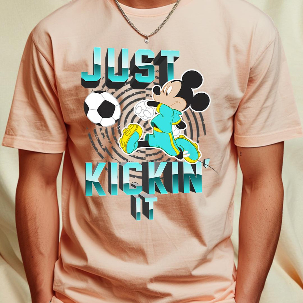 Disney Mickey Mouse Just Kickin' It Soccer Premium T-Shirt 355_T-Shirt_File PNG.jpg