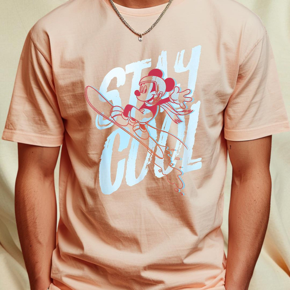 Disney Mickey Mouse Stay Cool Snowboarding T-Shirt 432_T-Shirt_File PNG.jpg