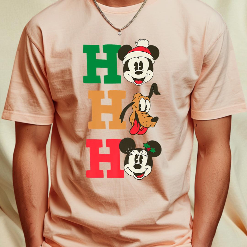 Disney Mickey Pluto and Minnie Ho Ho Ho Holiday Premium T-Shirt 89_T-Shirt_File PNG.jpg