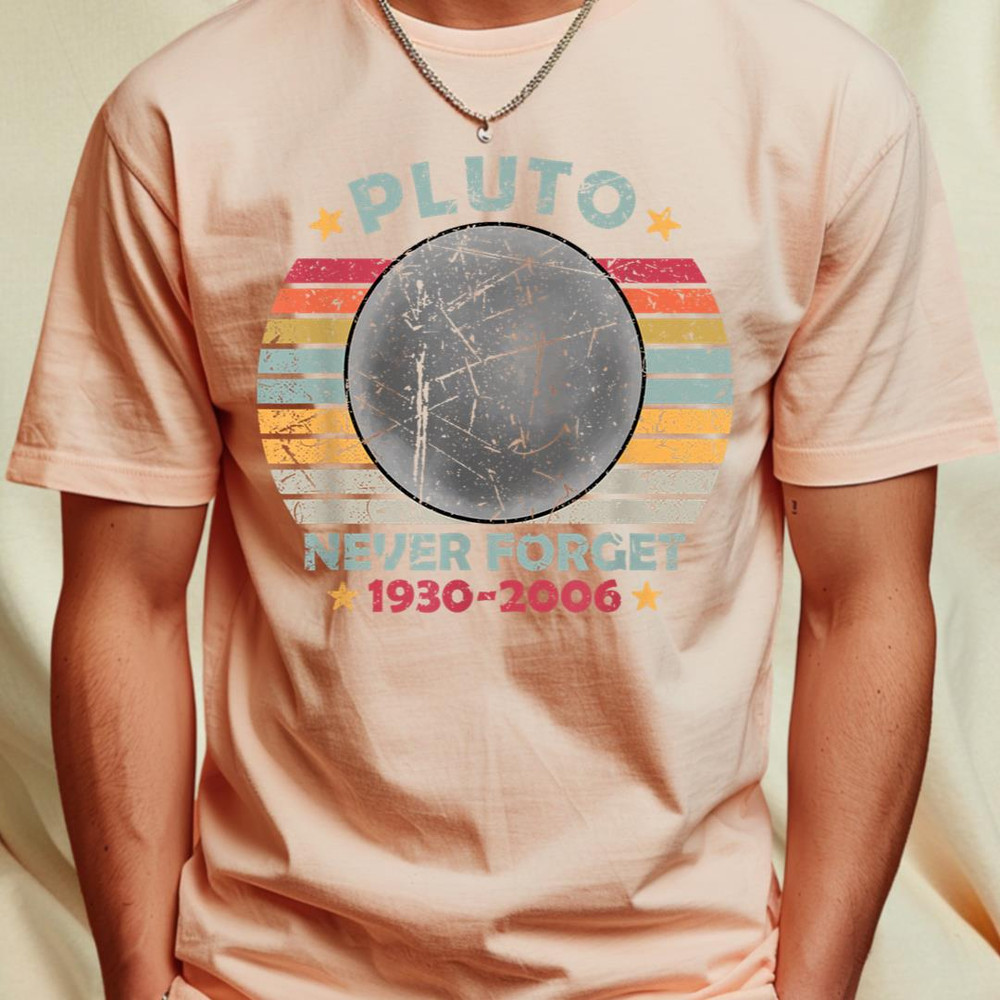 PLUTO NEVER FORGET Retro Astronomy Funny Space Vintage T-Shirt 403_T-Shirt_File PNG.jpg