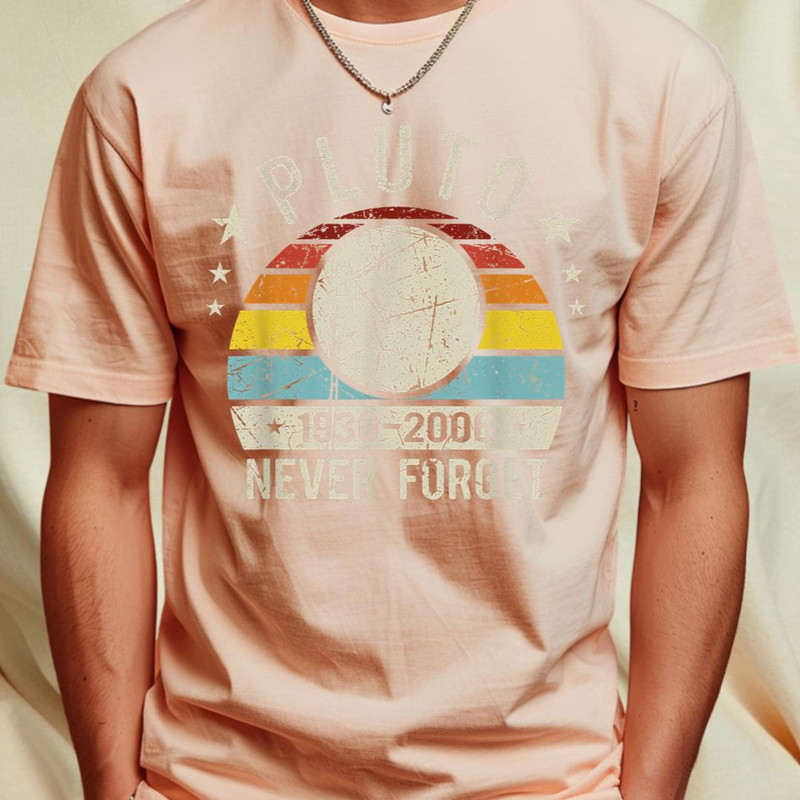Pluto Never Forget Retro Style Astronomy Space Planet Funny T-Shirt 476_T-Shirt_File PNG.jpg