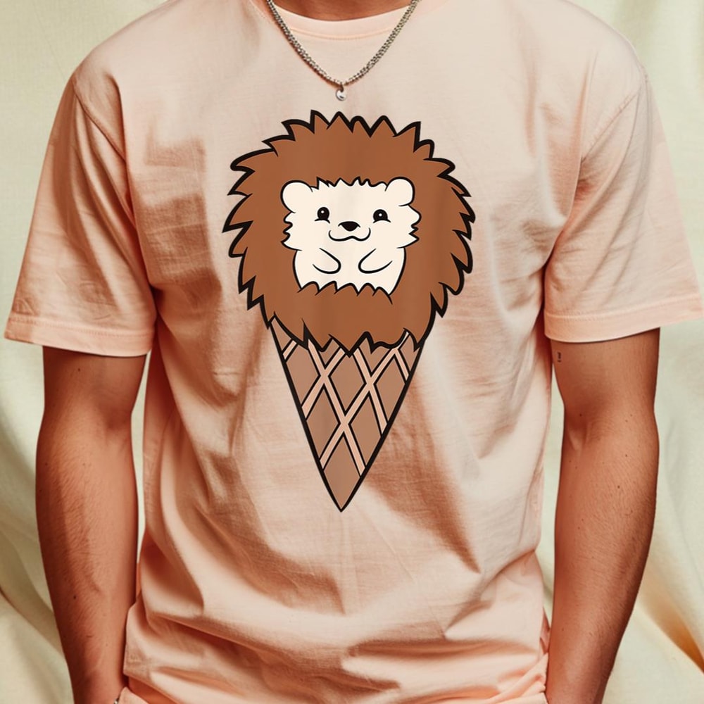 Funny Hedgehog Lover Hedgehog Ice Cream Cone Love Hedgehogs T-Shirt 143_T-Shirt_File PNG.jpg