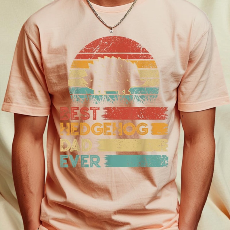 Retro Vintage Best Hedgehog Dad Ever Shirts Animals Lover T-Shirt 309_T-Shirt_File PNG.jpg