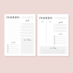 printable planners simple pink