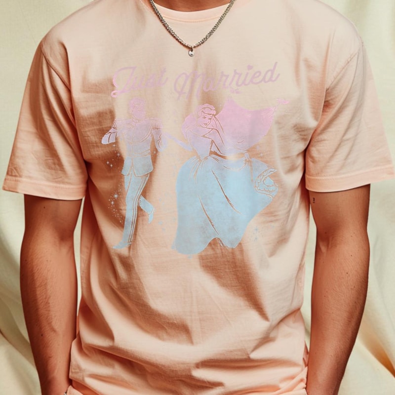 Disney Cinderella Prince & Princess Just Married T-Shirt 66_T-Shirt_File PNG.jpg