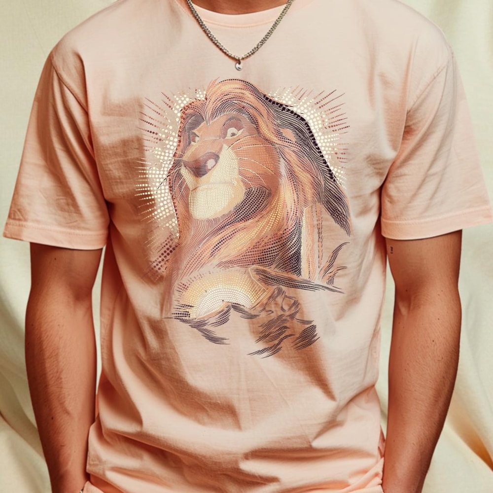 Disney Lion King Mufasa Pride Rock Dot Art Retro Portrait T-Shirt 274_T-Shirt_File PNG.jpg