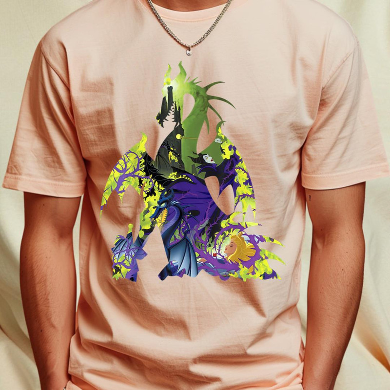 Disney Sleeping Beauty Maleficent Dragon Silhouette T-Shirt T-Shirt 164_T-Shirt_File PNG.jpg